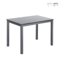 Küchentisch mit ausziehbarer Glasplatte 110-170x76cm Cleve Aktion