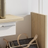 Eingangsschrank aus Holz mit Spiegel 2 Schubladen und Einlegeböden Most Wood Sales