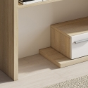 Eingangsschrank aus Holz mit Spiegel 2 Schubladen und Einlegeböden Most Wood Rabatte