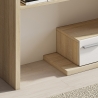 Eingangsschrank aus Holz mit Spiegel 2 Schubladen und Einlegeböden Most Wood Rabatte