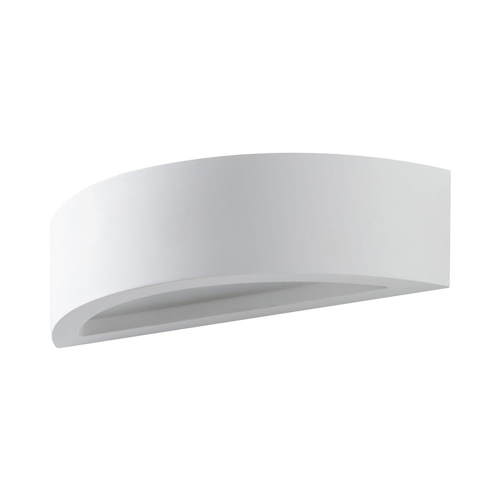 Wandlampe modern minimalistisch weißer Gips 30cm Tony