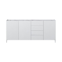 Anrichte Wohnzimmer weiß Made in Italy Marmoreffekt Durham Angebot