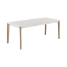 Esstisch ausziehbar modern 120-180x80cm weiß und Holz Komodo Verkauf