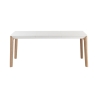 Esstisch ausziehbar modern 120-180x80cm weiß und Holz Komodo Rabatte