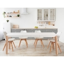 Esstisch ausziehbar modern 120-180x80cm weiß und Holz Komodo Angebot