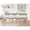 Esstisch ausziehbar modern 120-180x80cm weiß und Holz Komodo Angebot