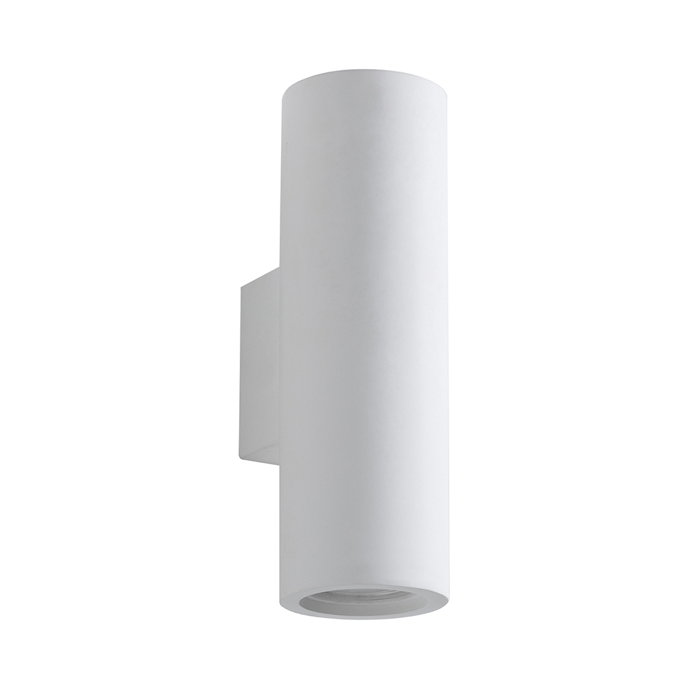 Wandlampe modern in Zylinderform aus weißem Gips Tony-B