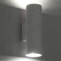 Wandlampe modern in Zylinderform aus weißem Gips Tony-B Verkauf