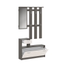 Eingangsschrank mit Spiegel, Schuhschrank und Garderobe Belfast Grey Angebot