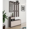 Eingangsschrank mit Spiegel, Schuhschrank und Garderobe Belfast Grey Sales
