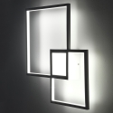 Wandleuchte modern geometrisch LED Rhos Maße