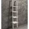 Wandbücherregal weiß modern mit 4 Einlegeböden h180cm Little Peoria Lagerbestand