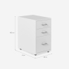 Rollcontainer aus Metall, Büro, weiß, 3 Schubladen Layt M Angebot