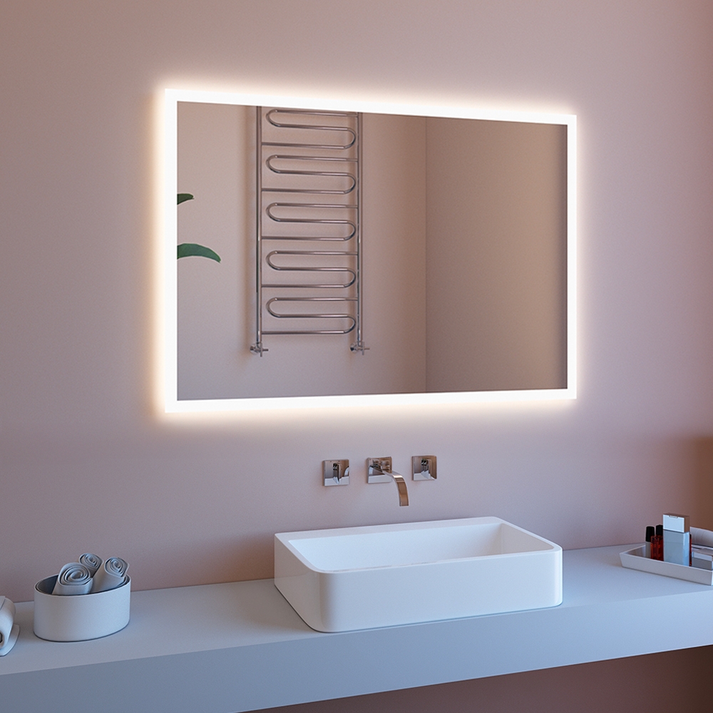 Badezimmerspiegel Antibeschlag mit LED-Hintergrundbeleuchtung 100x70 ETR127-M Aktion Badezimmerspiegel Antibeschlag mit LED-Hintergrundbeleuchtung 100x70 ETR127-M Aktion