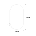 Badezimmerspiegel oval hinterbeleuchtet mit Touch-Licht und Bluetooth ETR117-SA Angebot