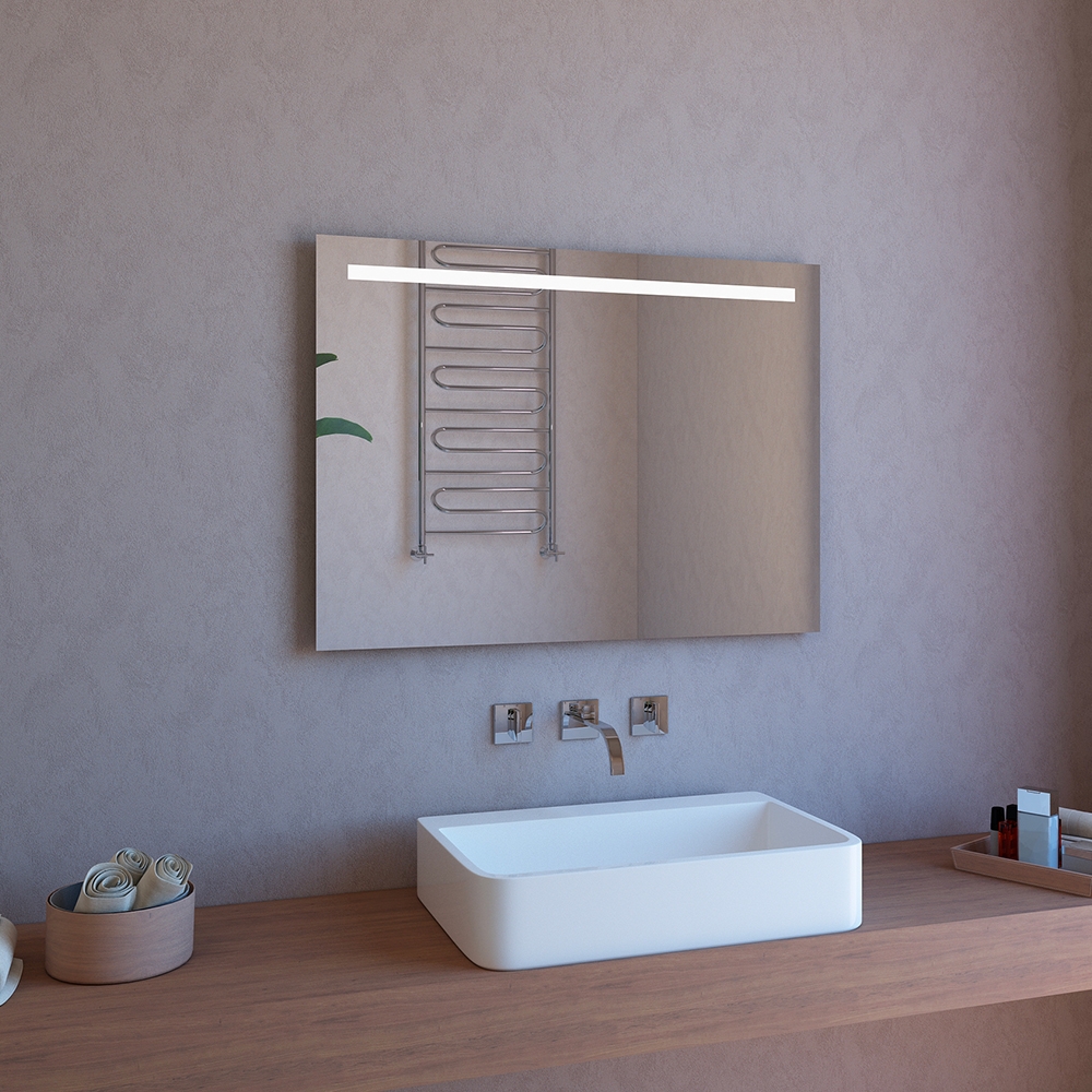 Badezimmerspiegel mit Hintergrundbeleuchtung 100x70cm mit LED-Touch-Licht und Bluetooth ETR114 Aktion Badezimmerspiegel mit Hintergrundbeleuchtung 100x70cm mit LED-Touch-Licht und Bluetooth ETR114 Aktion