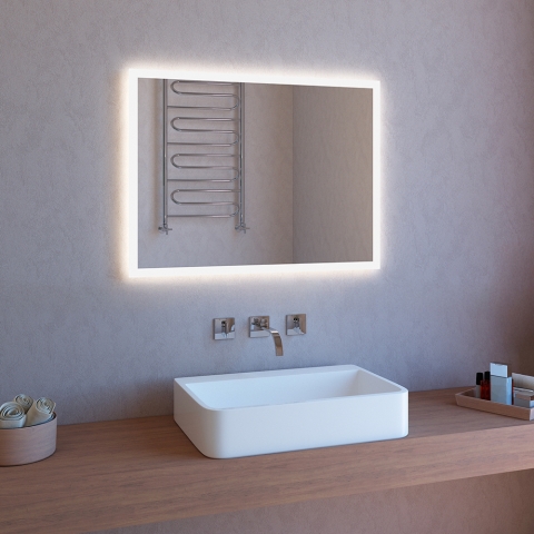 Badezimmerspiegel mit beleuchtetem LED-Touch und Bluetooth 100x70cm ETR106-L Aktion