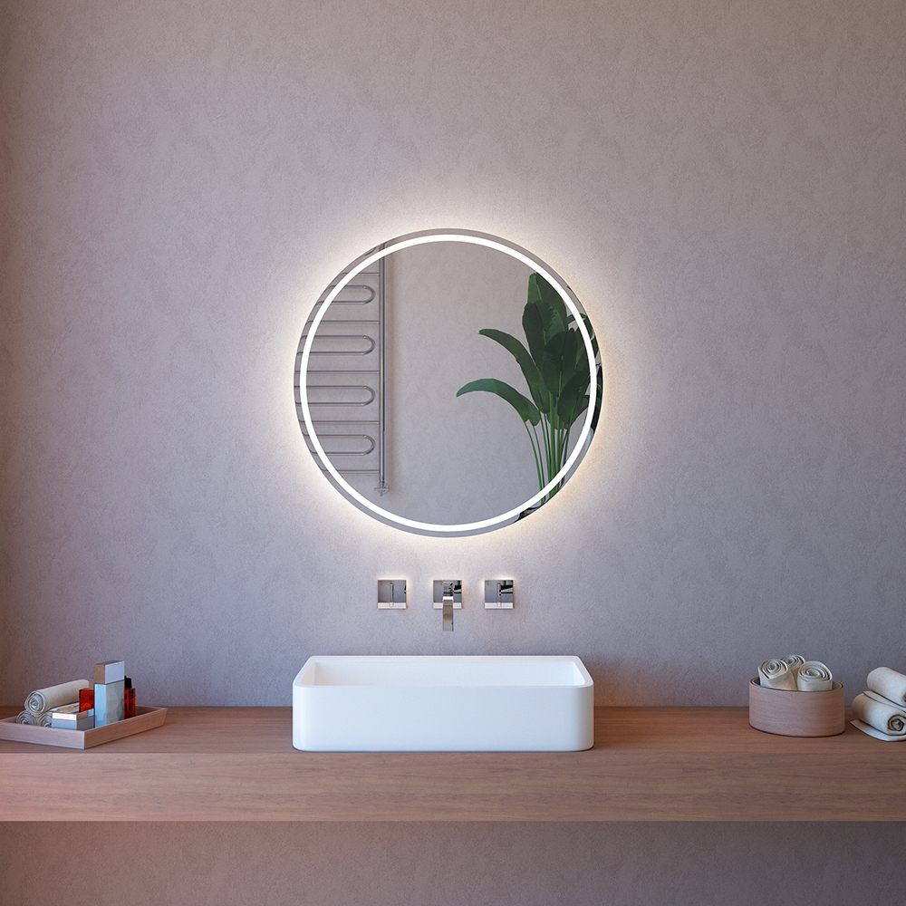 Badezimmerspiegel 75cm rund beleuchtet mit Anti-Beschlag ETR103-M Aktion Badezimmerspiegel 75cm rund beleuchtet mit Anti-Beschlag ETR103-M Aktion