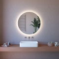 Badezimmerspiegel rund 90cm mit Anti-Beschlag hinterbeleuchtet LED ETR116-XL Aktion