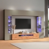 Moderne Wohnwand für Wohnzimmer mit TV-Halterung und 2 Vitrinen Egypt TW Aktion