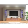 Moderne Wohnwand für Wohnzimmer mit TV-Halterung und 2 Vitrinen Egypt TW Angebot