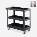 Kerey Plus Metall-Werkzeugwagen mit 3 Ebenen und Rollen Aktion