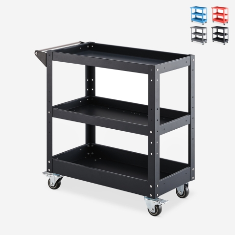 Kerey Plus Metall-Werkzeugwagen mit 3 Ebenen und Rollen Aktion