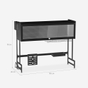 Abtropfgestell auf der Spüle schwarz 105x30x78cm Sover Plus Angebot