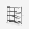 Obst- und Gemüsewagen aus Metall mit Rädern 80x32x108cm Faris Angebot