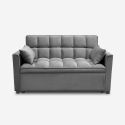 Schlafsofa 2-Sitzer mit ausziehbarem Sitz grau Kilios Angebot