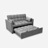 Schlafsofa 2-Sitzer mit ausziehbarem Sitz grau Kilios Rabatte