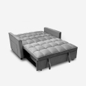 Schlafsofa 2-Sitzer mit ausziehbarem Sitz grau Kilios Lagerbestand