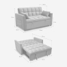 Schlafsofa 2-Sitzer mit ausziehbarem Sitz grau Kilios Eigenschaften