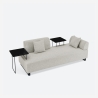 Sofa 3-Sitzer mit Kissen und modularen Tischen Salus Sales