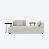Sofa 3-Sitzer mit Kissen und modularen Tischen Salus Rabatte