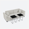 Sofa 3-Sitzer mit Kissen und modularen Tischen Salus Lagerbestand