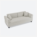 Sofa 3-Sitzer mit Kissen und modularen Tischen Salus Auswahl
