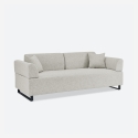 Sofa 3-Sitzer mit Kissen und modularen Tischen Salus Modell
