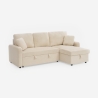 Schlafsofa 3-Sitzer Ecke Bouclé mit modularer Halbinsel Nivee Angebot