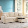 Schlafsofa 3-Sitzer Ecke Bouclé mit modularer Halbinsel Nivee Aktion