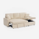 Schlafsofa 3-Sitzer Ecke Bouclé mit modularer Halbinsel Nivee Verkauf