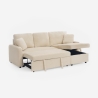 Schlafsofa 3-Sitzer Ecke Bouclé mit modularer Halbinsel Nivee Verkauf