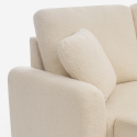 Schlafsofa 3-Sitzer Ecke Bouclé mit modularer Halbinsel Nivee Auswahl