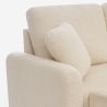 Schlafsofa 3-Sitzer Ecke Bouclé mit modularer Halbinsel Nivee Auswahl