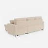 Schlafsofa 3-Sitzer Ecke Bouclé mit modularer Halbinsel Nivee Modell