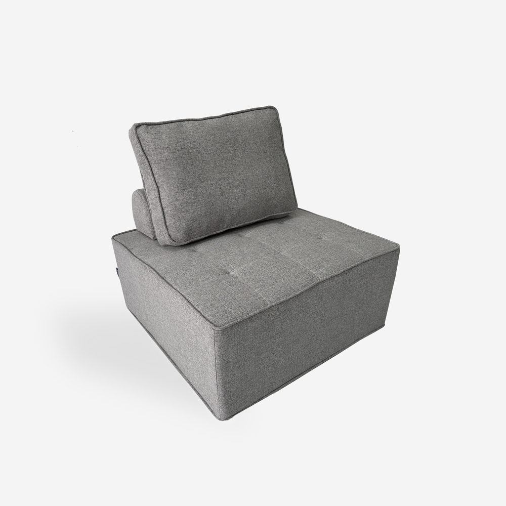 Wohnzimmersessel modular aus grauem Stoff Raji
