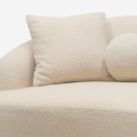 Sofa Design 2-Sitzer geschwungen beige Teddybouclé-Stoff Lazy Katalog
