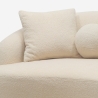 Sofa Design 2-Sitzer geschwungen beige Teddybouclé-Stoff Lazy Katalog