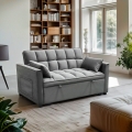 Schlafsofa 2-Sitzer mit ausziehbarem Sitz grau Kilios Aktion