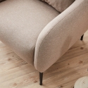 Sessel Wohnzimmer modern aus Stoff mit Kissen Venus Auswahl